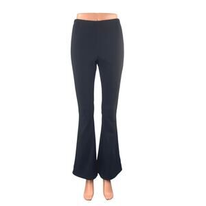 Melville Women's Black Mid Rise Bell Bottom Flared Bootcut Trousers Pants Size S